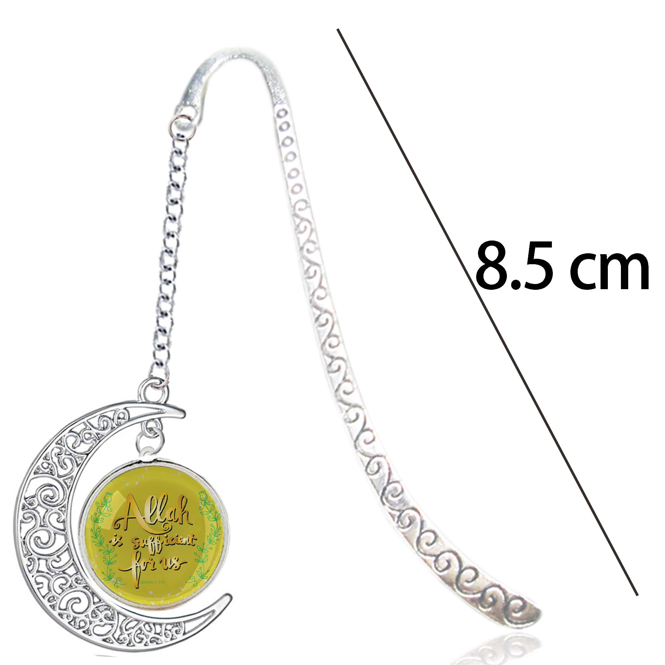 Koranen 3 173 citat - allah räcker för oss islam - metallbokmärkesymbol för att läsa anteckningsbok bokmarkör gud i islam