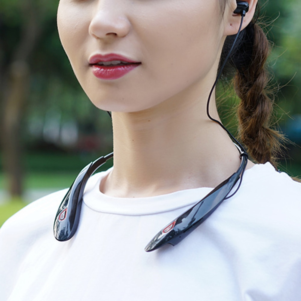 Y98 Draadloze Nekband Bluetooth Headset Stereo Muziek Grote Capaciteit Batterij Sport Fitness Fietsen Running Waterdichte Oortelefoon