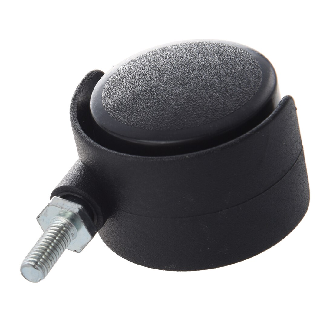 ABKM 6mm Threaded Stem 40mm Dual Wheel Rotatable Caster Black Threaded Stem Caster Wheel