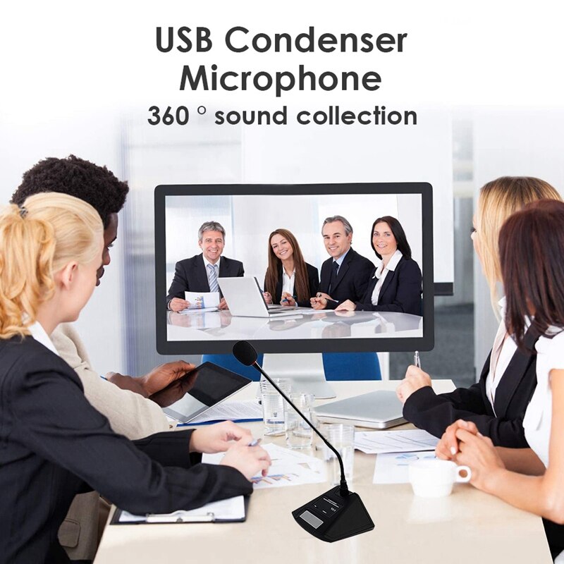 Wireless Microphone Desktop Gooseneck Condenser Microphone for Computer Teaching Conference Room: Default Title