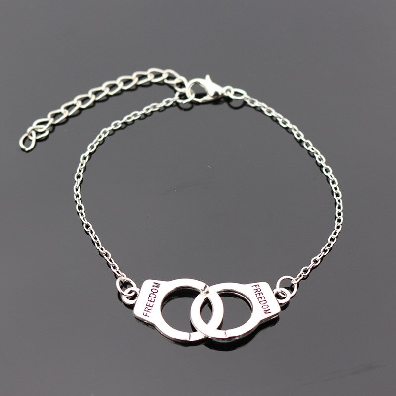 argent couleur menottes Punk Bracelets pour femmes argent Bracelets d'enveloppement été Style