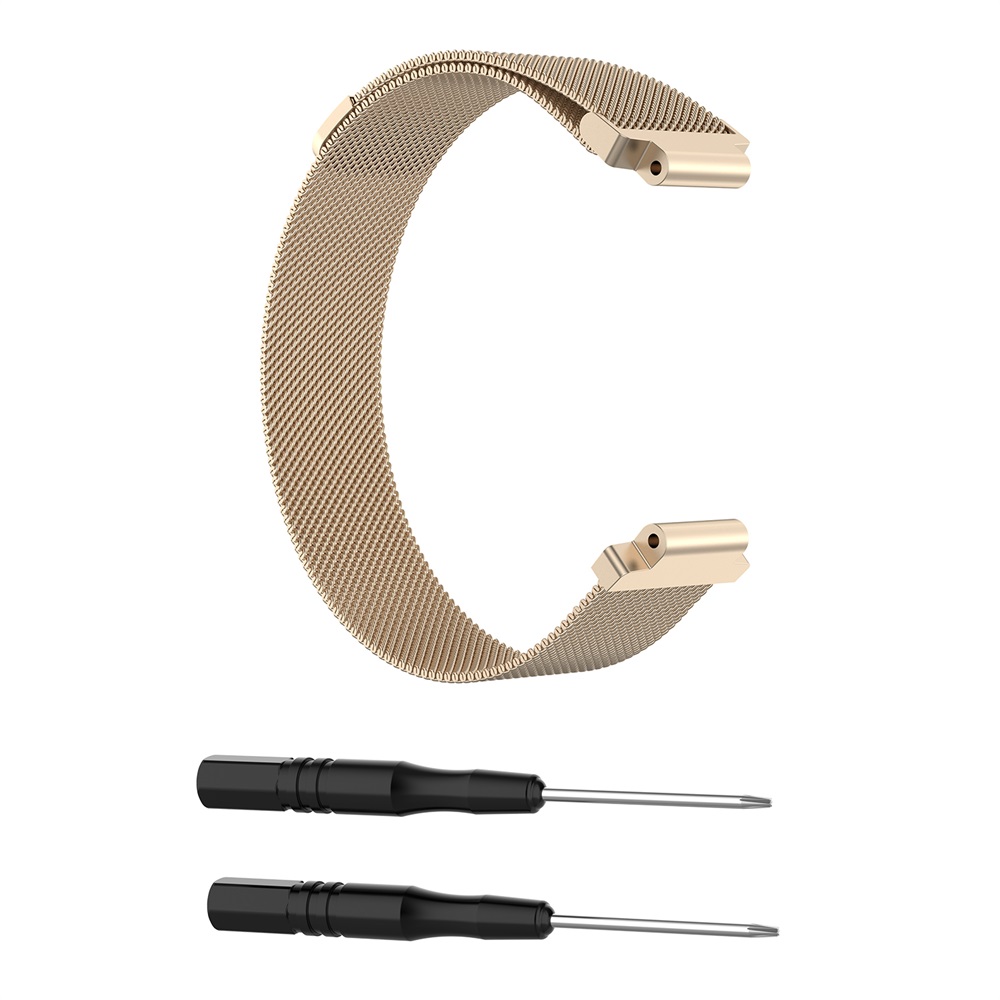 Milanese urrem til garmin forerunner 235/735xt/220/620/630/s20/s5/s6/ gps sport metal smart urbånd magnetisk armbånd: Champagne / L 240mm