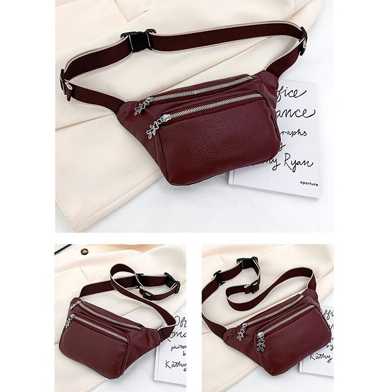 Neue Feste Farbe Taille Tasche Für Männer fanny Packungen Stil Gürtel Tasche Einhorn Frauen Taille Pack Reisen praktisch Taschen: rot