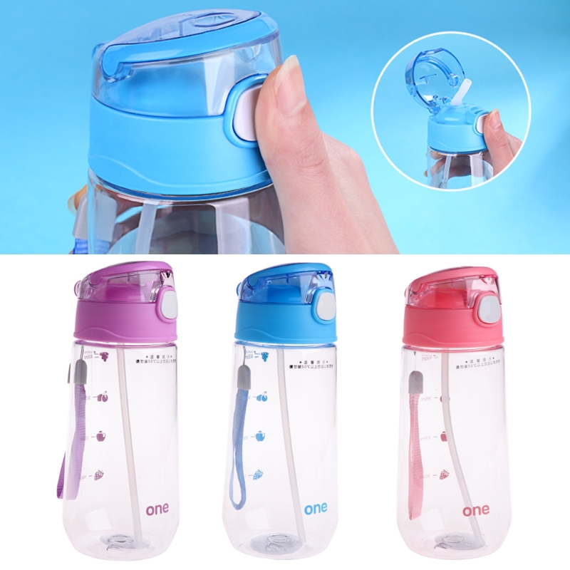 YAS 500ML Kinderen Sippy Cups PP BPA GRATIS Kinderen Water Drinken Melk Fles met Stro Handgreep Draagbare Baby Kind leren Cups