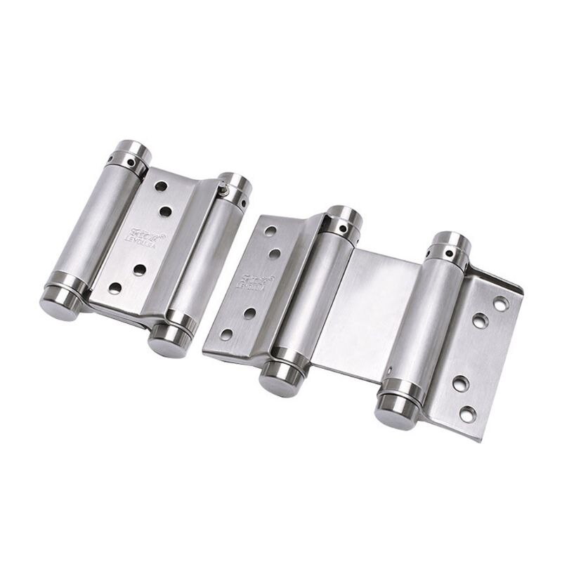 Double Open Spring 4 Inch Hinge Stainless Steel Two-way Free Door Hinge for Bar F1FC