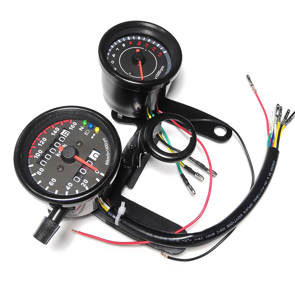 Velocímetro LED para motocicleta, accesorios para motocicleta, odómetro con retroiluminación cafe racer, tacómetro de instrumentos para moto, panel de calibre para scooter