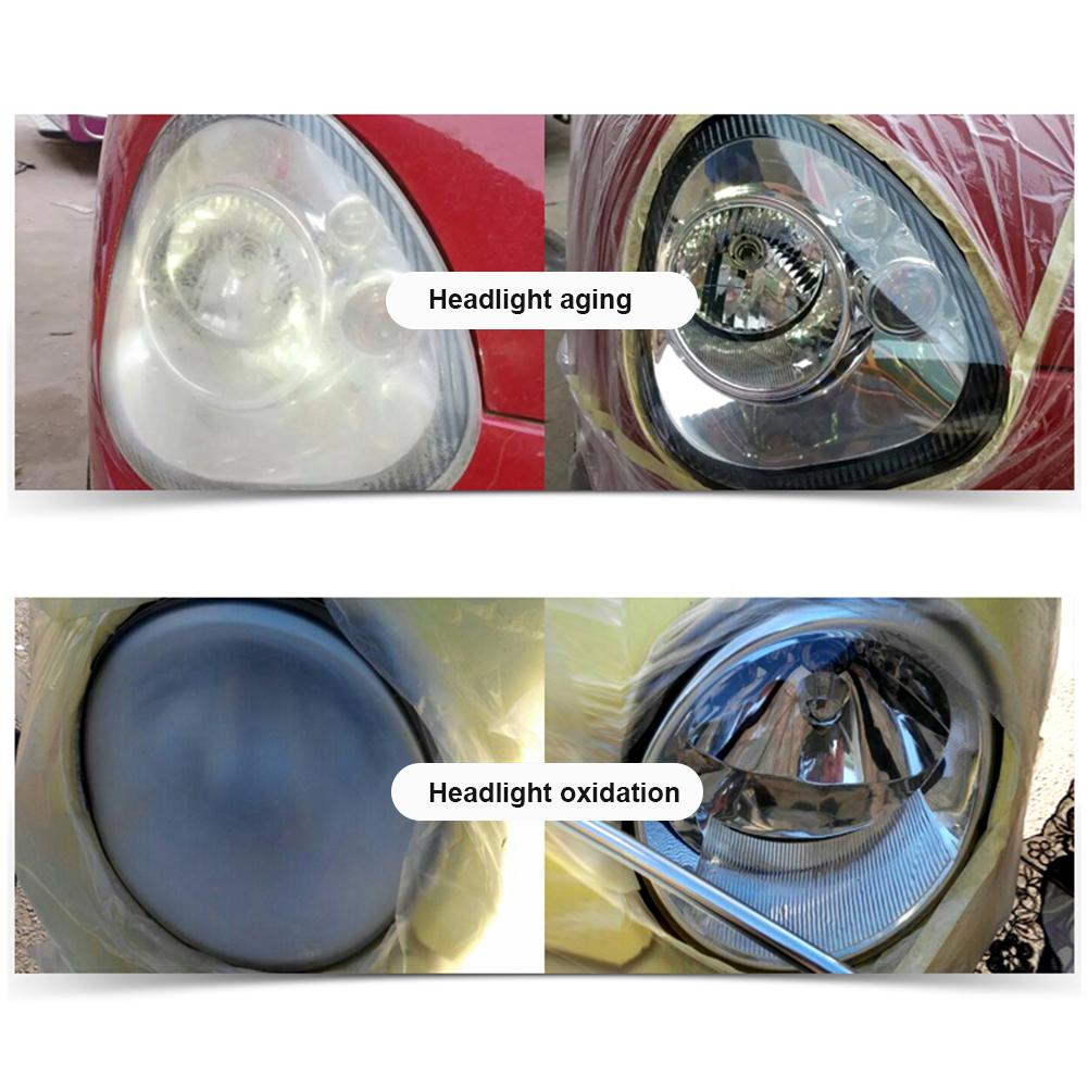 200g Car Headlight Repair Kit Lamp Cover Scratch Repair Polishing Tool Set Refurbished Coating Liquid Car Light Washer