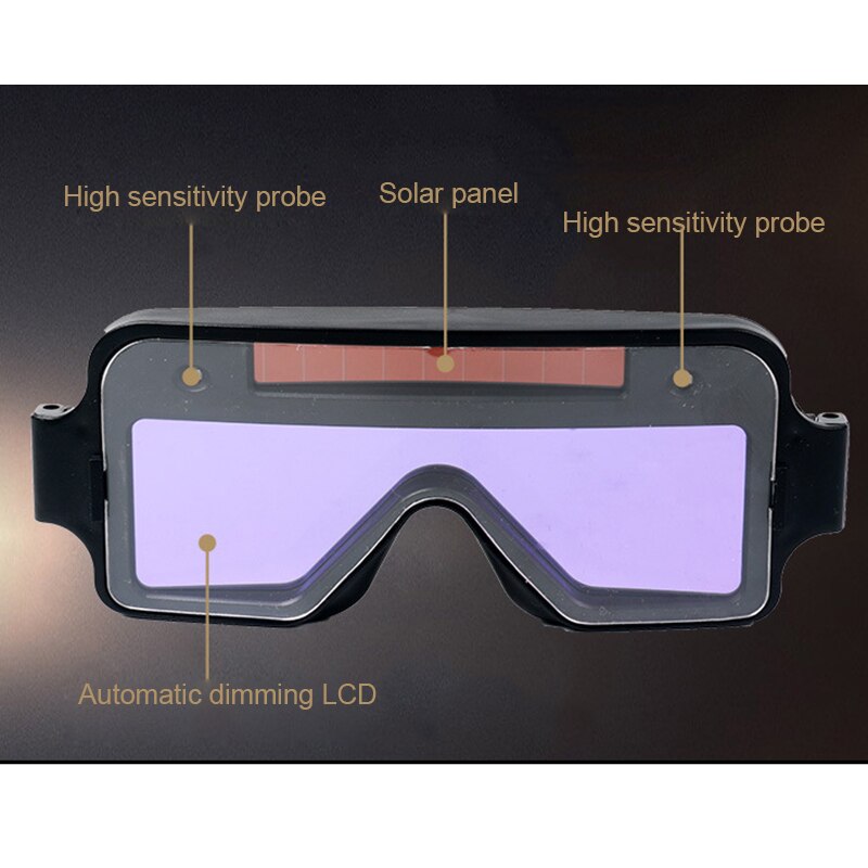 Gafas de soldadura de oscurecimiento automático, gafas protectoras de seguridad para soldar, antideslumbrantes, GQ