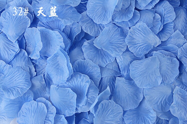 100 stk 5*5cm silke rosenblade til bryllup dekoration romantisk kunstig rose blomster bryllup tilbehør: N32