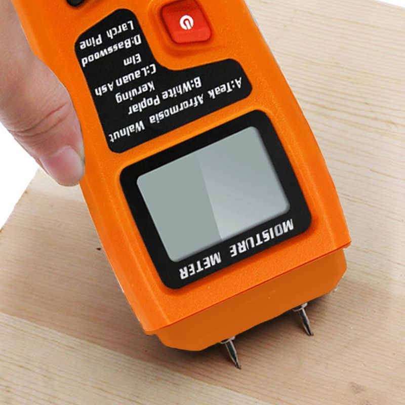 Medidor de humedad de madera Digital de mano, medidor de humedad de madera, higrómetro, Detector de humedad de madera para papel de leña, 0-99.9%