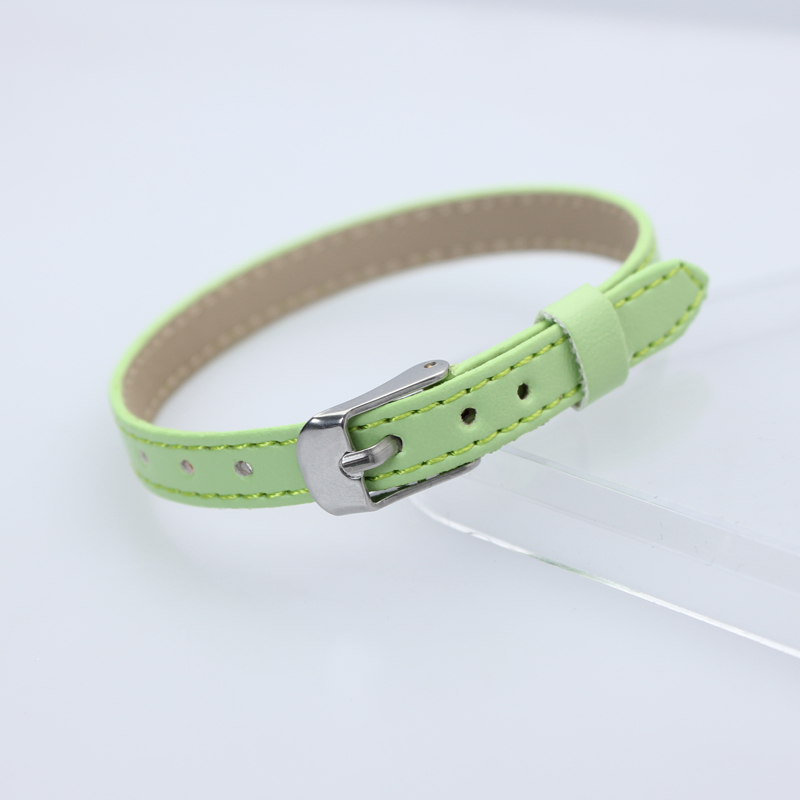Nueva pulsera de cuero PU de 8mm para dijes deslizantes, pulsera con letras, Collar para mascotas, accesorios DIY, fabricación de joyas para mujer: Rojo