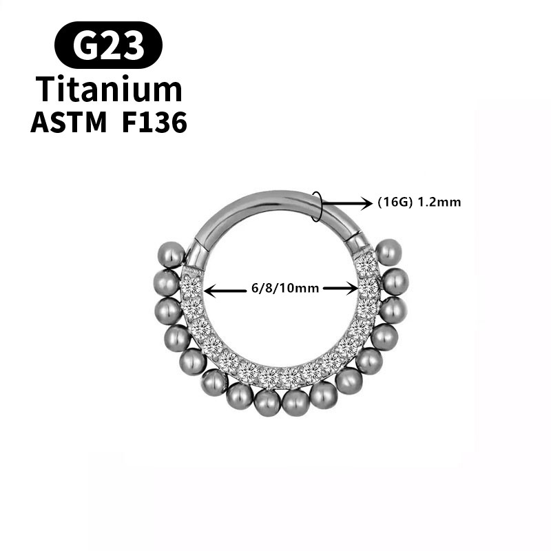 G23 titanio Color oro anillos de nariz aro nariz Piercing tabique Clicker 16G cartílago del trago hélice Piercing joyería pendientes de oreja