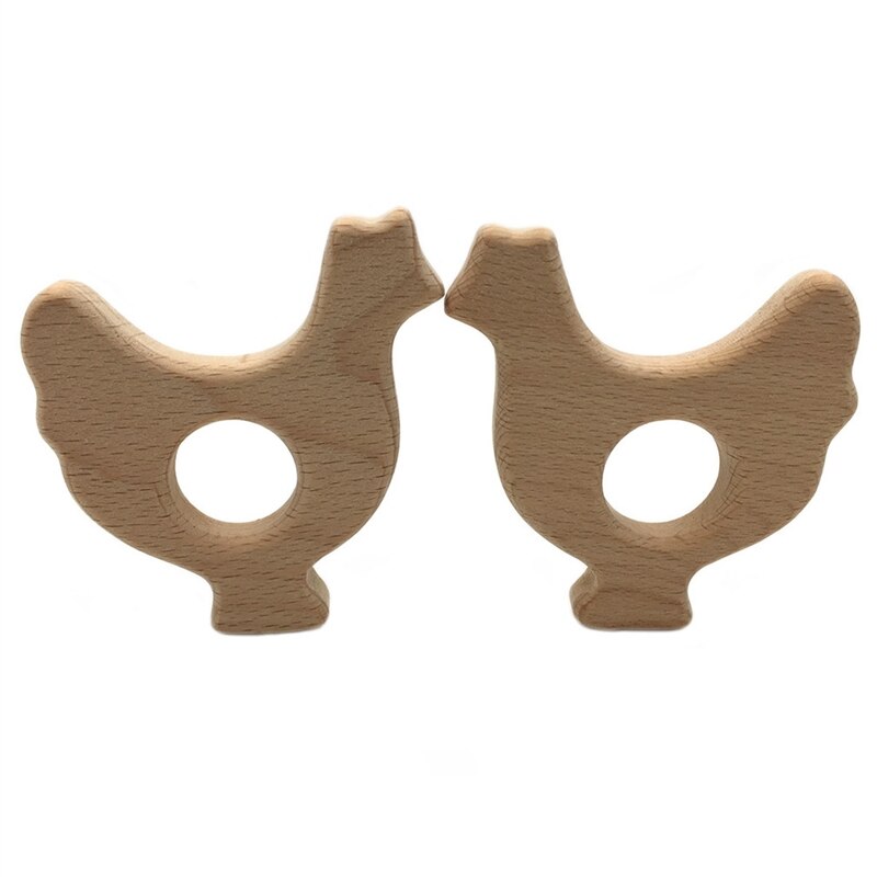 Juguetes de madera DIY para el gimnasio del bebé, colgante de collar de madera, mordedor de madera, Juguetes para la dentición