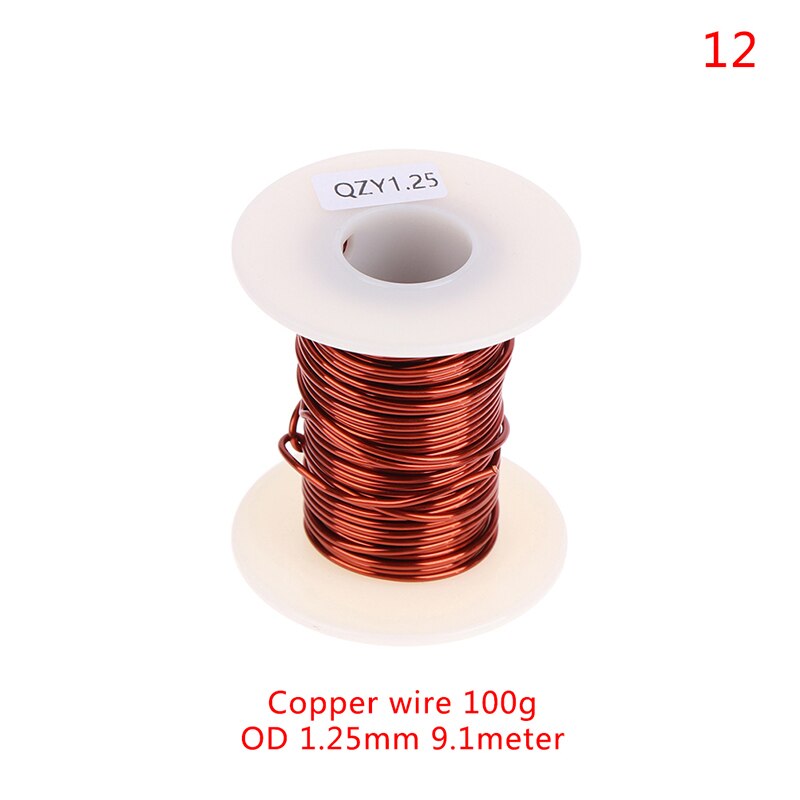 0.13mm to 1.25mm copper wire Magnet Wire Enameled Winding wire Coil Wire 100g: A12