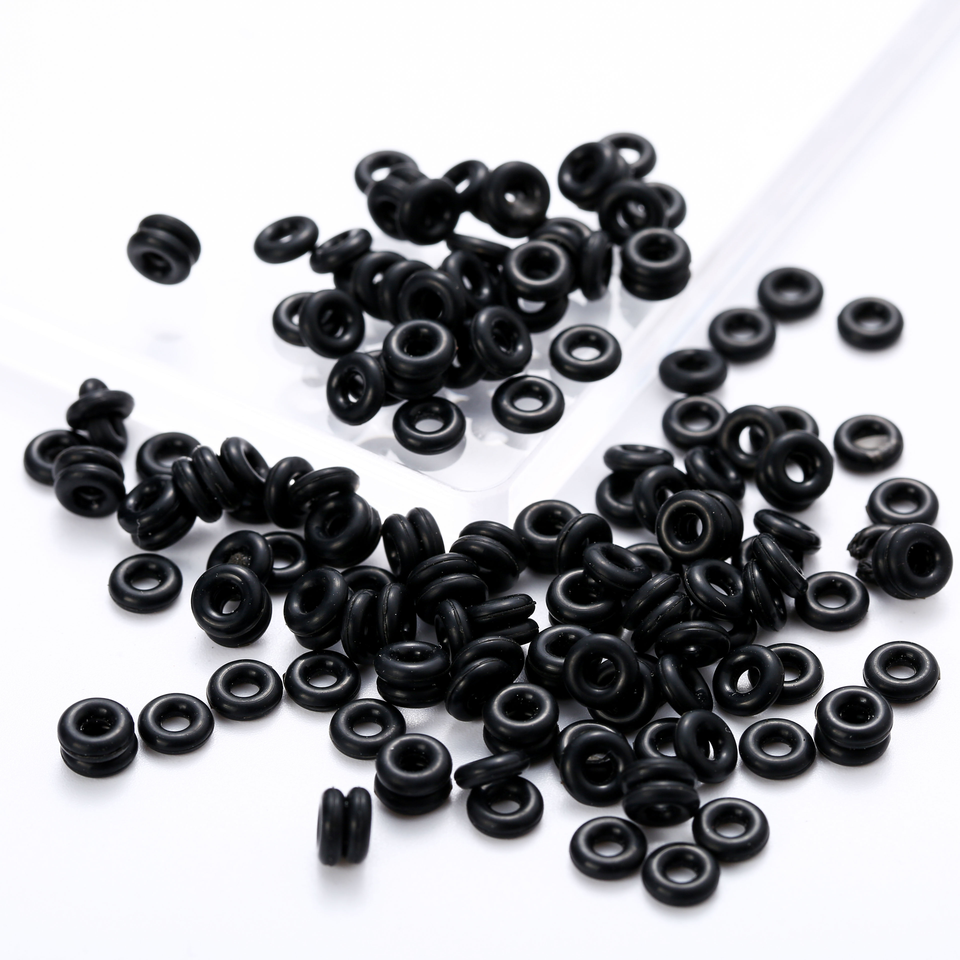 20/50/100Pcs Colorful Rubber Clip Charms Safety Stopper Bead Fits Original Charm for DIY Bracelets Necklaces Jewelry Making: L / WHITE