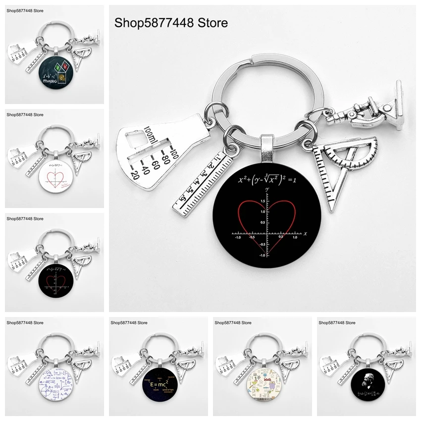 Llavero de para el día del maestro, accesorios, para el maestro de matemáticas, de cumpleaños, llavero de fórmula matemática, 2022