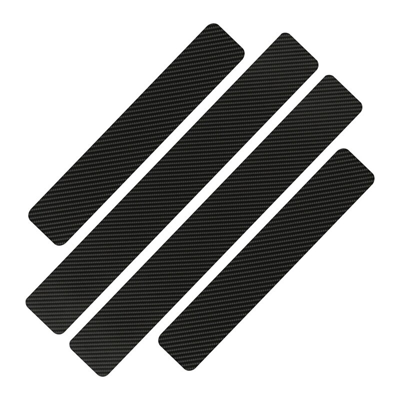 4 stks/set Universele Auto Styling Sticker 3D Carbon Fiber Instaplijsten Scuff Plaat Guards Dorpels Protector Auto Accessoires: Default Title