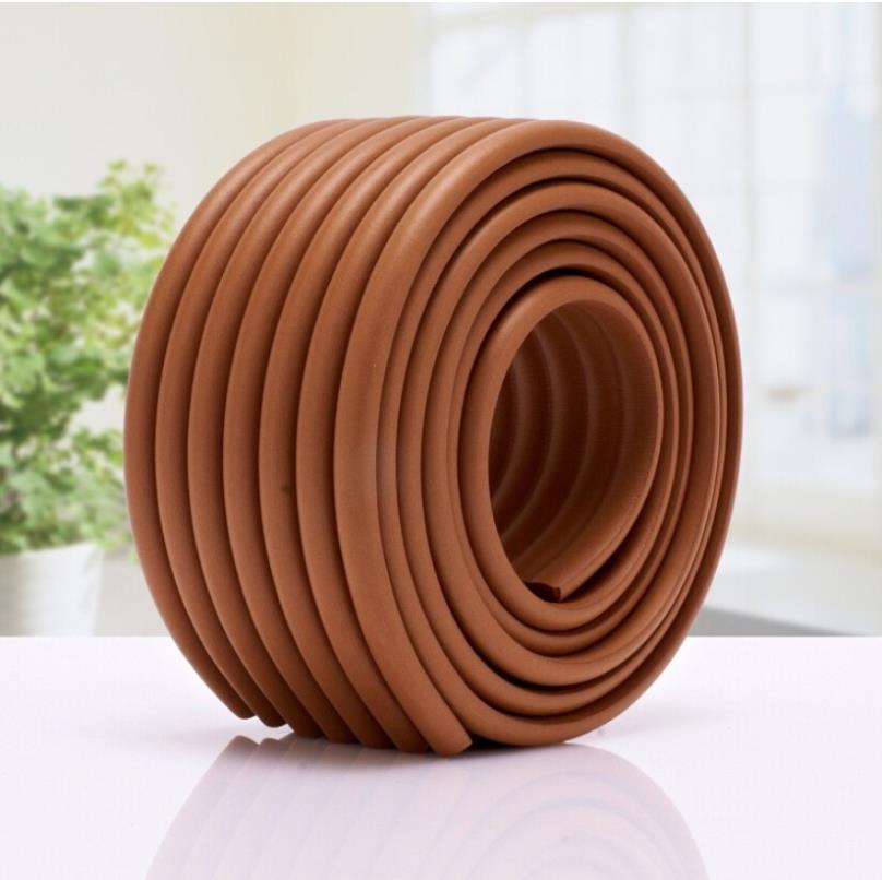 2 m/pak Baby bumper strip Baby Veiligheid hoekbeschermer Tafelrand Corner Kussen Strip met 3 M Sticker2014: Chocolade