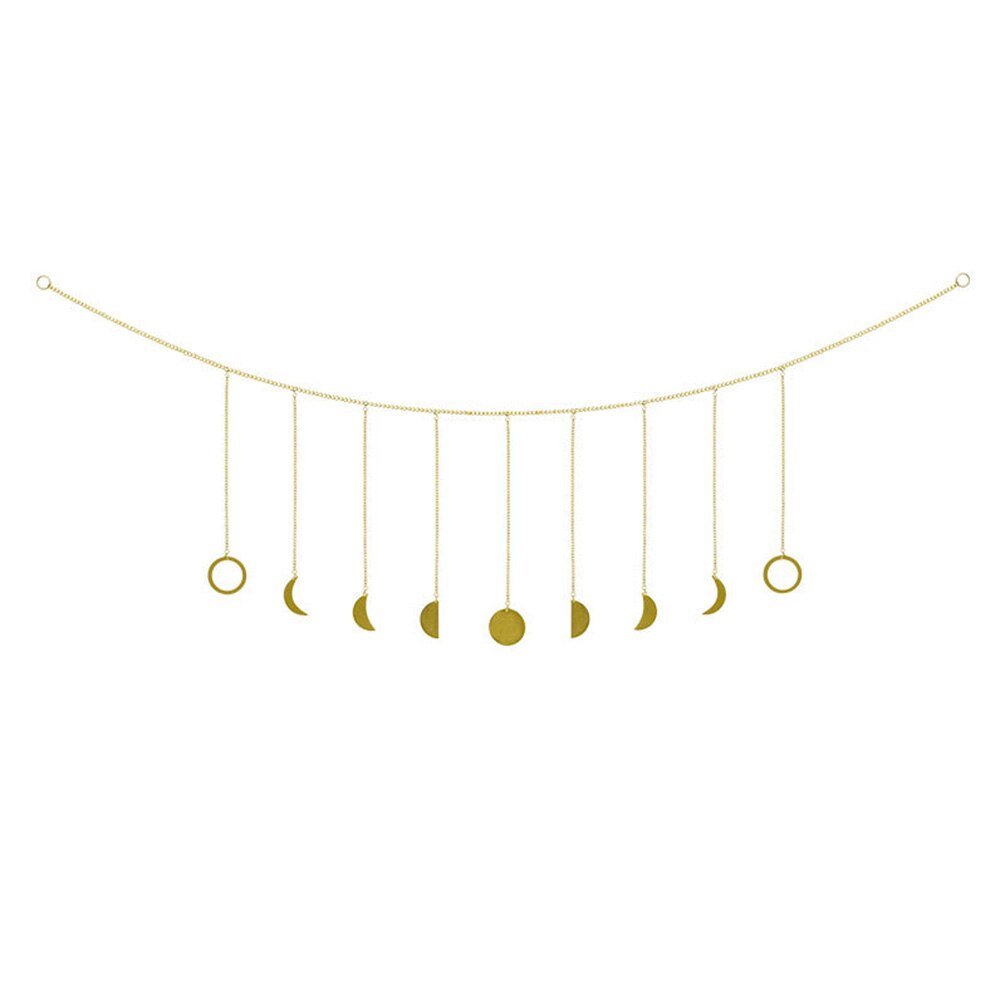 Metalen Ronde Stuk Zon Maan Ster Vorm Opknoping Decoratie Foto Blackgroud Muur Home Decor Star Decoratie: style 2