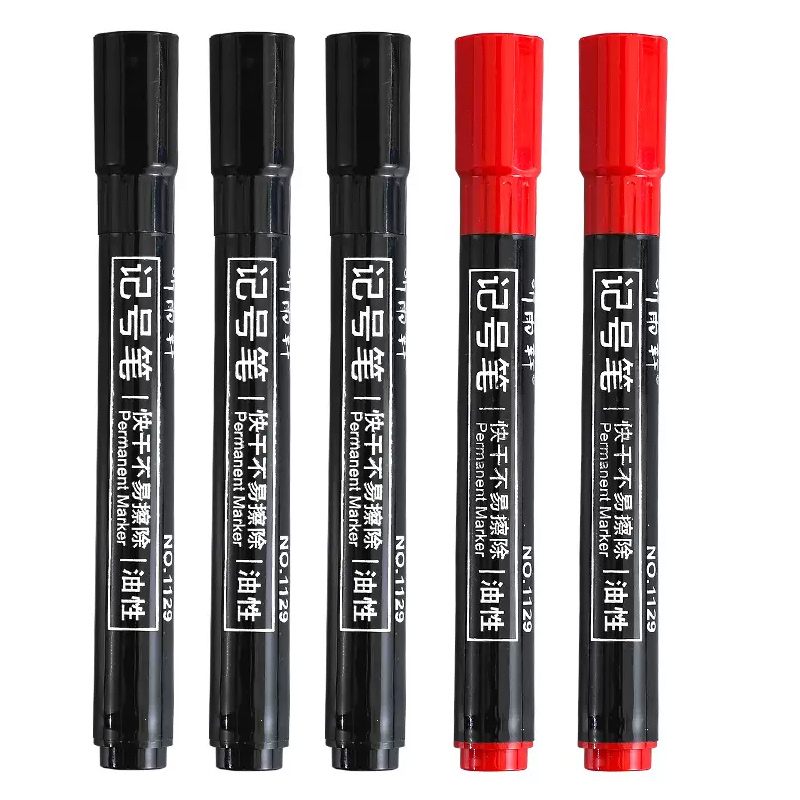 Rotulador negro de punta de Alcohol de 3mm con múltiples superficies para escritura permanente, resistente al agua, para Metal, vidrio, papel de madera, logística: Morado