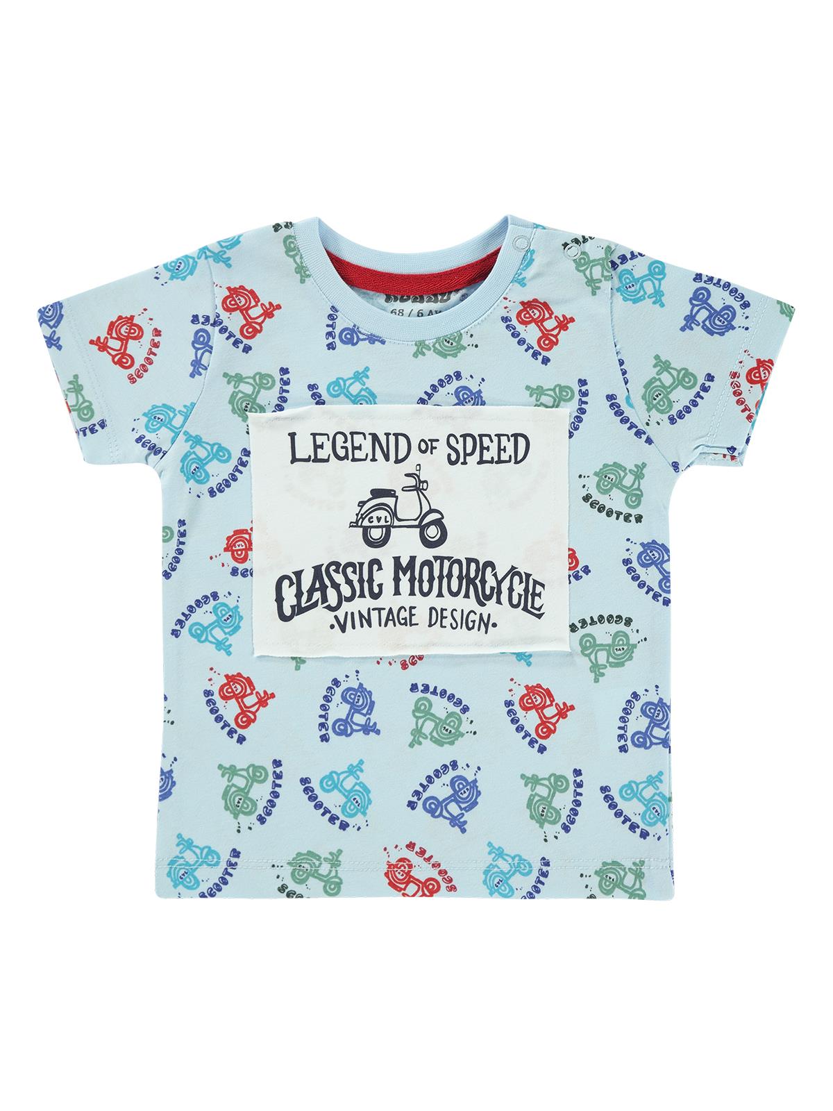 Casual Summer Short-Sleeve Cotton Camiseta блузка Cartoon Civil Baby Boy T-Shirt 6-18 Month: Blue / 12M
