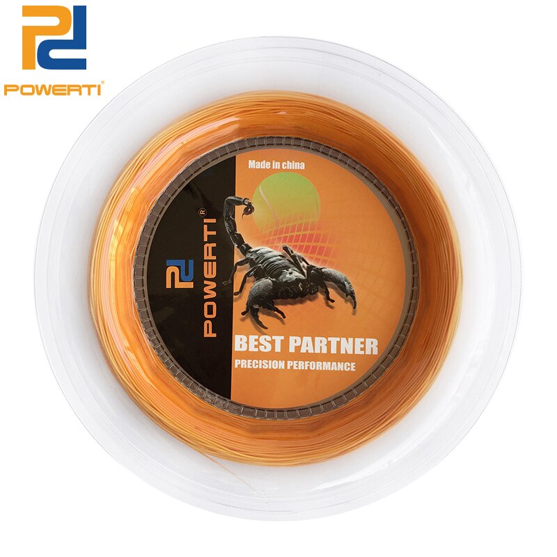 POWERTI – ficelle de raquette de Badminton, bobine de 200m, 0.72mm, ronde d'entraînement, Orange, Sport