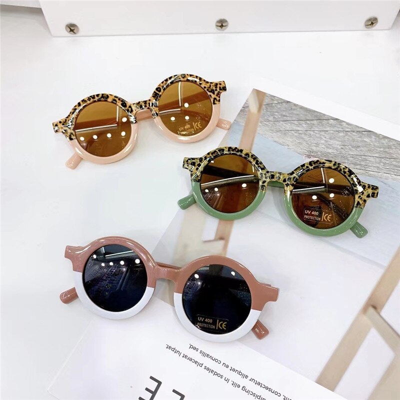 Children&#39;s Kids Sunglasses Sun Glasses Vintage Cute Cartoon UV 400 Protection Girls Boys Baby Oculos De Sol Gafas Eyeglasses