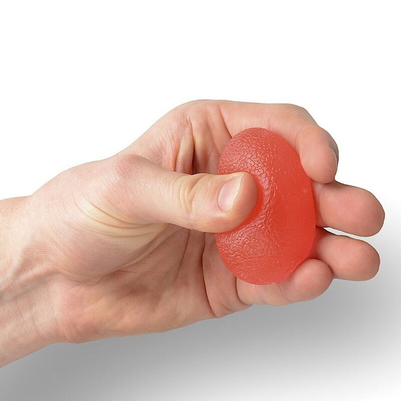Grip Strengthening Therapy Stress Balls, 3 Colors Resistance Squeeze Eggs,Home Exercise Kits Hand Exercise Balls,Power Ball: Red