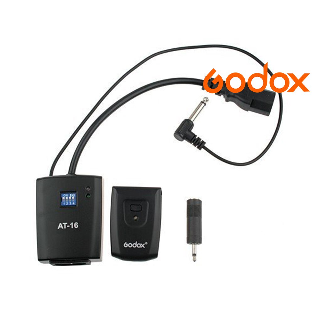 GODOX AT-disparador de disparo remoto de Flash de estudio inalámbrico de 16 Canales para cámara Canon Nikon DSLR 5D 6D 800D 750D 77D M6