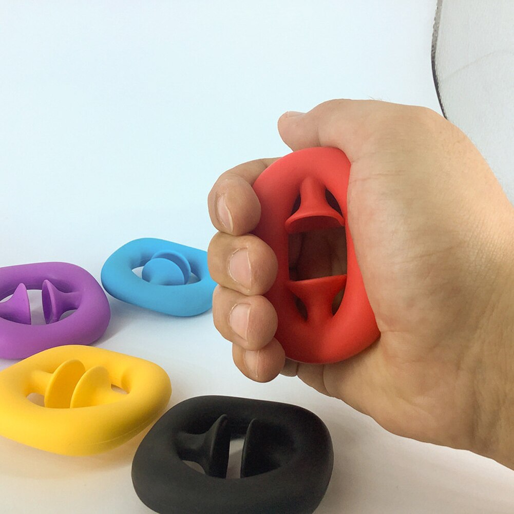 Fidget Toys Snapper Silicone Finger Press Hand Grip Ring Force Trainer Elastic Strength Exerciser Grips Adult Stress Relief