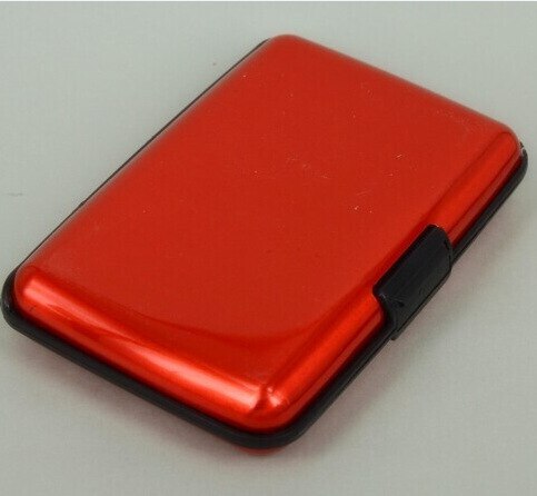 Wasserdicht karte Halfter männer reise metall karte Halfter kreditkarte Halfter tasche glänzend antimagnetisch wasserdichte Aluminium karte Halfter: Orange