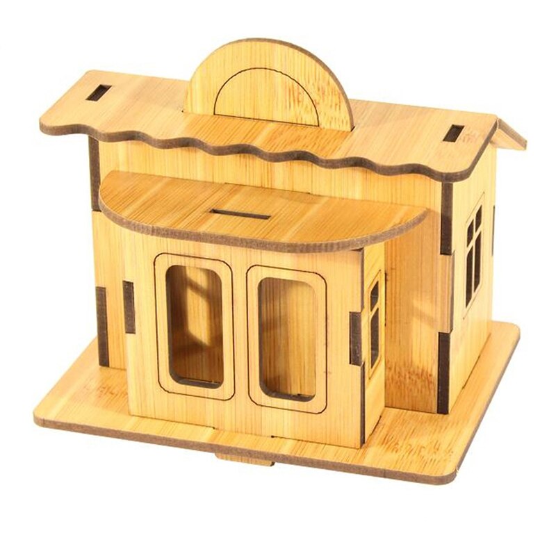 3D Diy Hout Bouwen Puzzel Educatief Speelgoed Voor Kinderen Leren Onderwijs Puzzel Speelgoed Puzzel Cadeaus Voor Meisjes: golden