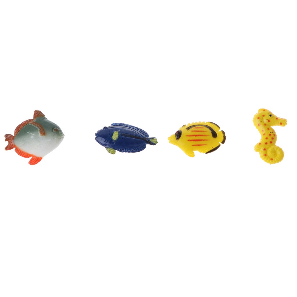 2x12-piece Plastic Marine Animal Fish Model Educational Toy Party Bag Fillers