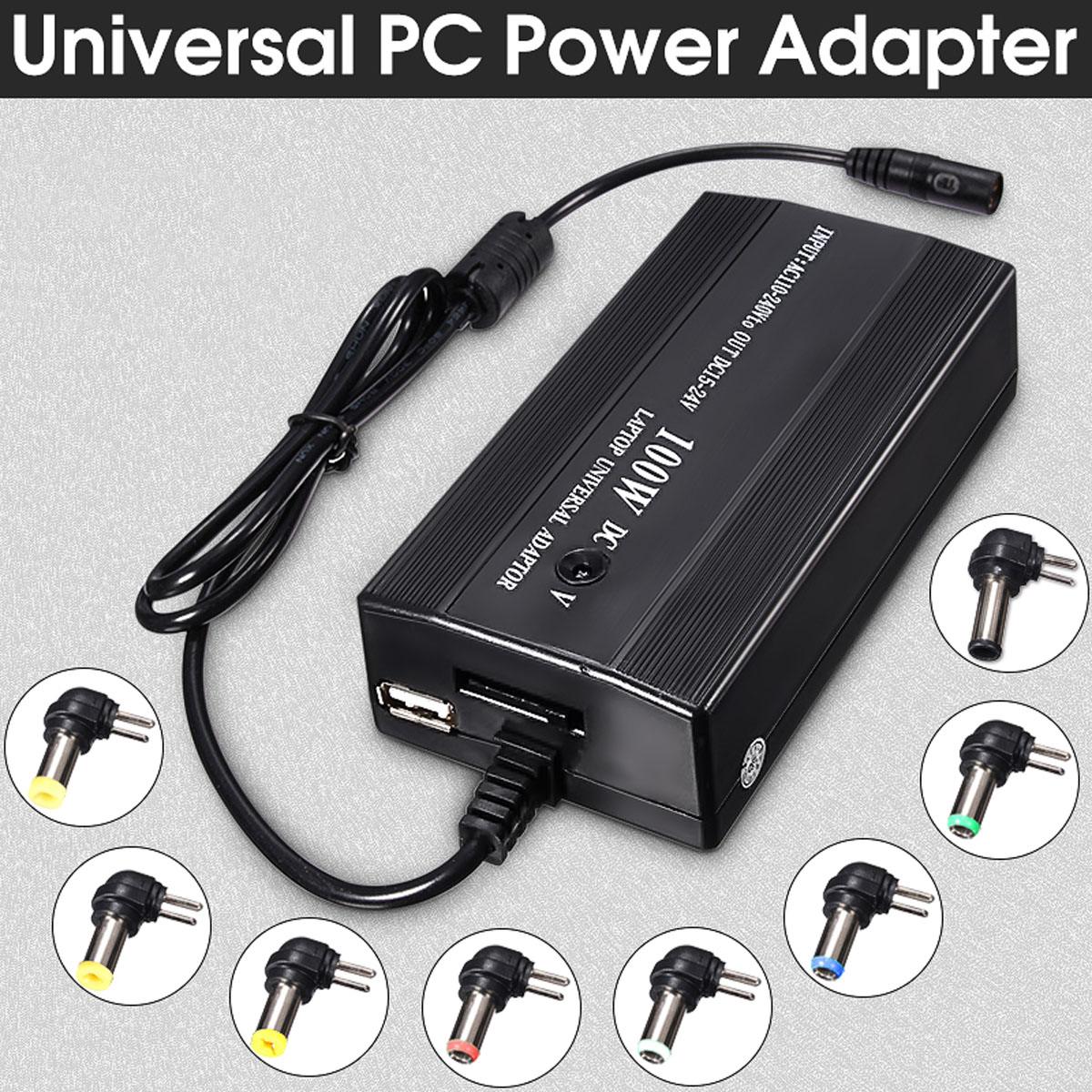 Universele 100 W 8 In1 AC naar DC in Auto Plug Met Usb-poort Cord Voeding Lader Laptop Adaper voor Acer Voor Dell PC Notebook