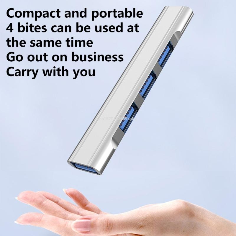 Hub USB 4 ports Hub USB 1x3.0 Hub 3x2.0 Hub USB C répartiteur pour imprimante d'ordinateur portable