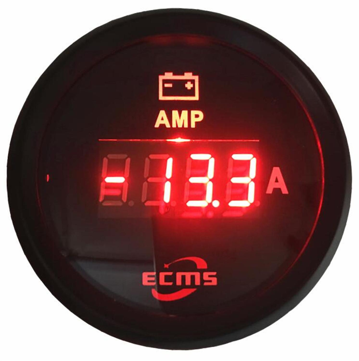 Ampèremètre numérique-150A, 52mm ± 75mv, avec capteur, pour voiture, bateau, camion, rétro-éclairage rouge 9-32v, , 1 pièce