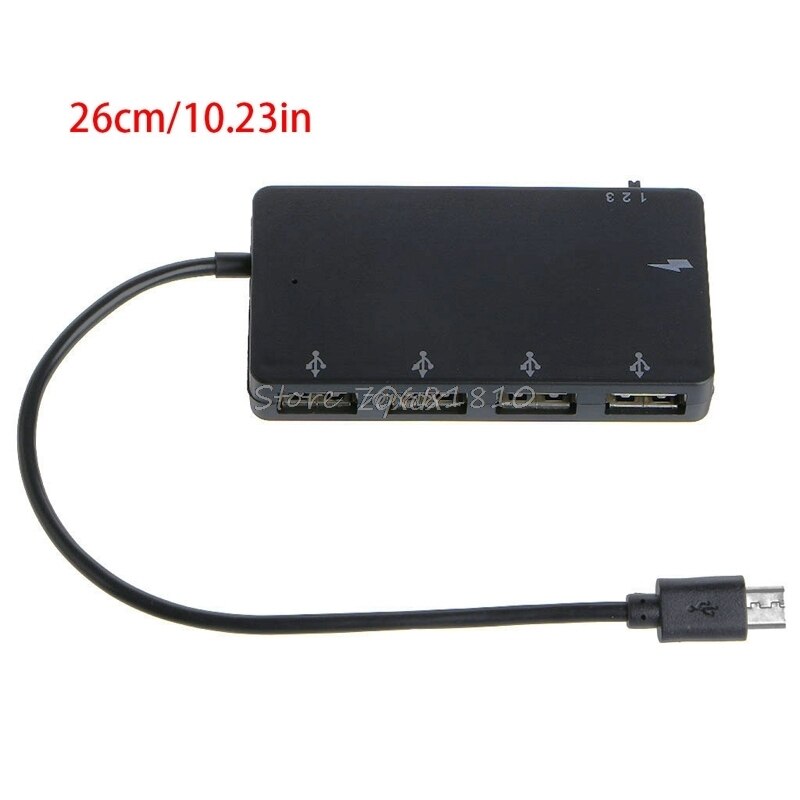 Micro USB OTG 4 puertos Hub de carga de adaptador de Cable para Samsung Galaxy teléfono Z17 de la nave de la gota