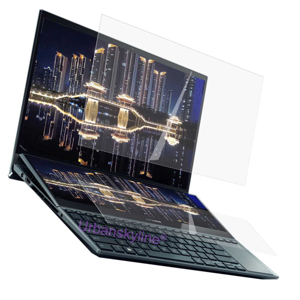 Displayschutzfolie für asus zenbook duo  ux481 ux482 ux582 ux8402 ux8406 flip  ux561 ux363 ux490 oled hd, klar, matt, mit milchglas-folie