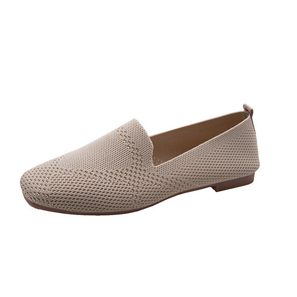 Cootelili spring flade sko kvinde afslappet damer oxfords lave hæle kvinder loafers hul rund tå kvinder sko: Beige / 5