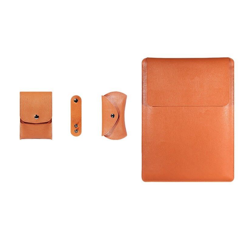 Laptop Tas 13 Inch Pu Waterdichte Draagbare Universele Voeringzak Vier Stuk Pak Voor Air/Pro/Retina Pro: as pic