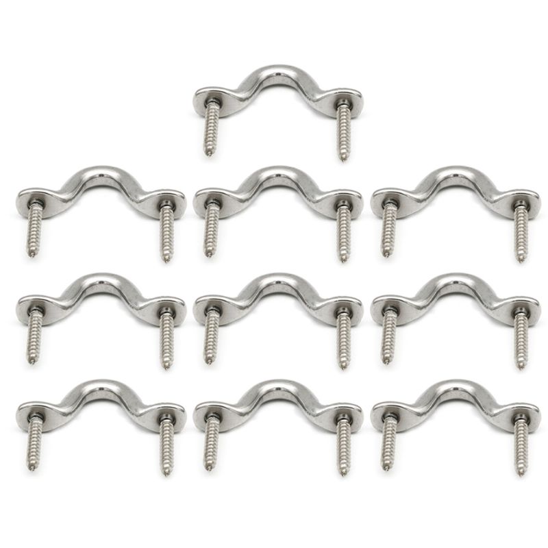 10 st  m5 304 rostfritt stål pad öga rem för båt dörrhandtag pull dörrbeslag knopp handtag