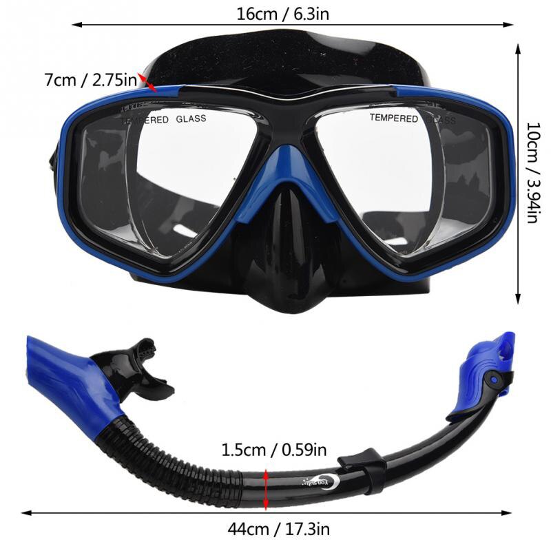 Yon sub camouflage dykkermaske og snorkler anti-dug briller briller sæt dykning svømning let ånde rør sæt