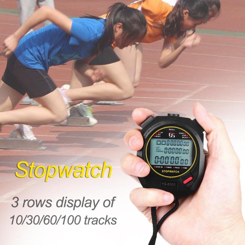 Professionele Digitale Stopwatch Timer Multifunctie Handheld Training Timer Draagbare Outdoor Sport Running Chronograph Stop Horloge