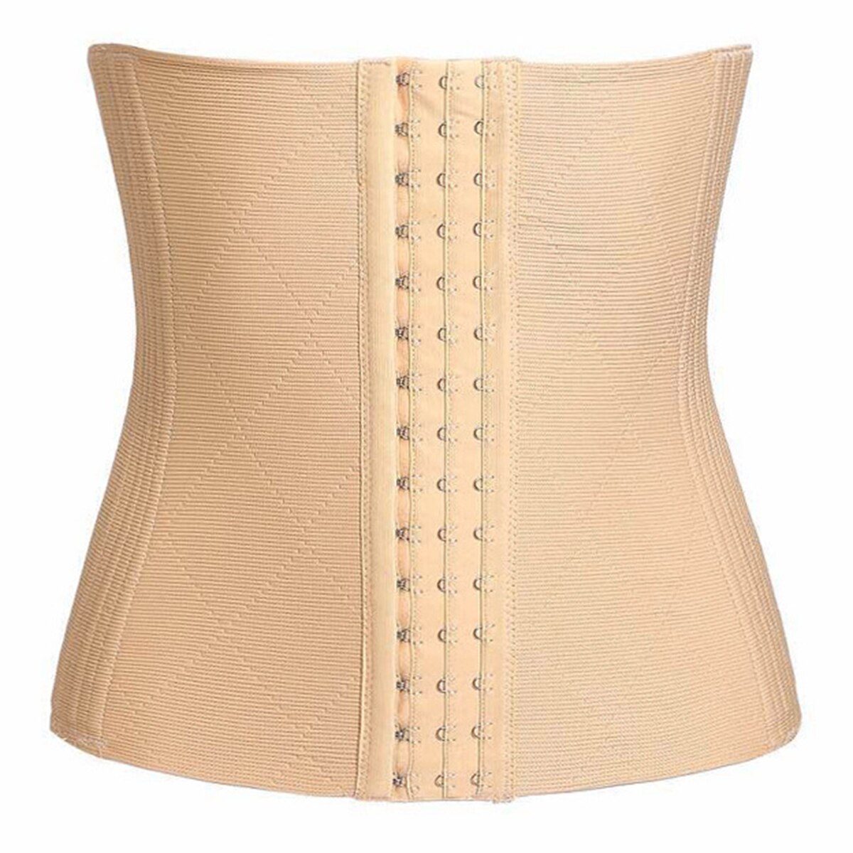 Puseky Latex Taille Trainer 16 Spiraal Staal Uitgebeend Huidskleur Taille Afslanken 3 Haken En Ogen Corset Ondergoed