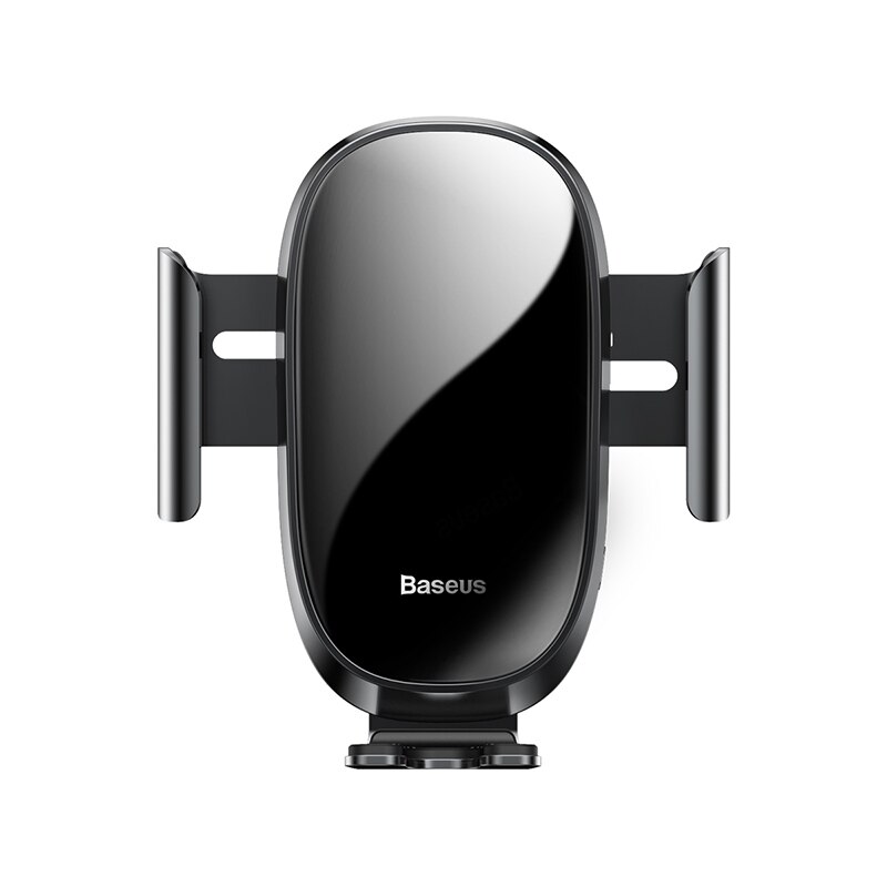 Baseus Auto Telefoon Houder Voor Iphone Voor Samsung Mobiele Telefoon Houder Stand Metalen Gravity Air Vent Mount Gps Mobiele Telefoon houder: Black