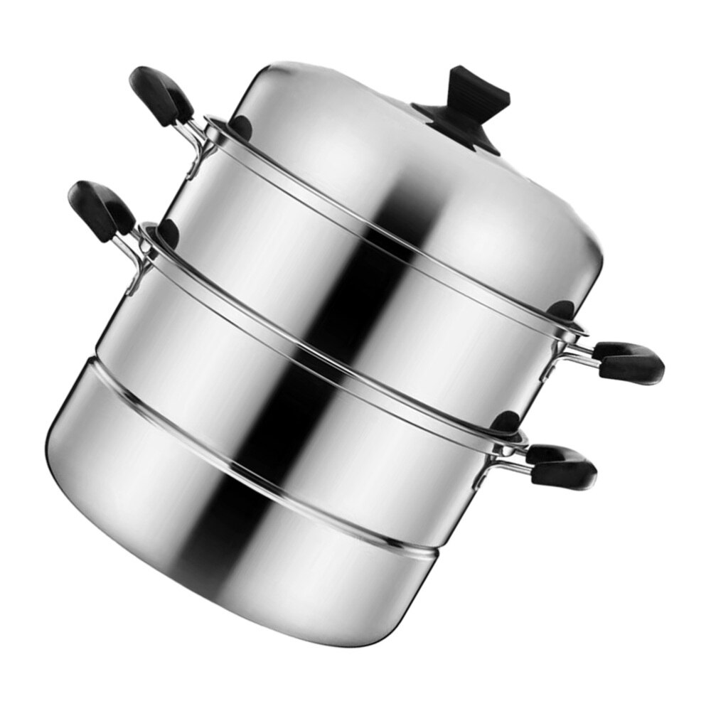 1pc Stainless Steel Steamer Multifunctional Steam Pot for Home Restaurant Hotel