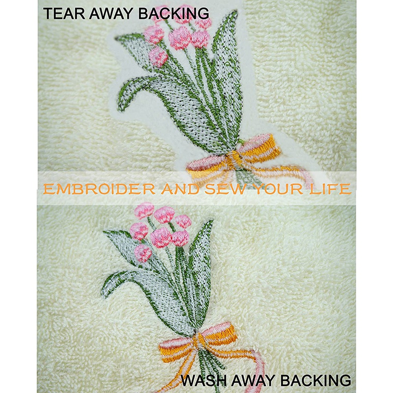 Water Soluble Machine Embroidery Stabilizer Backing &amp; Topping 12 Inch X 10 Yd Roll For Machine Embroidery And Hand