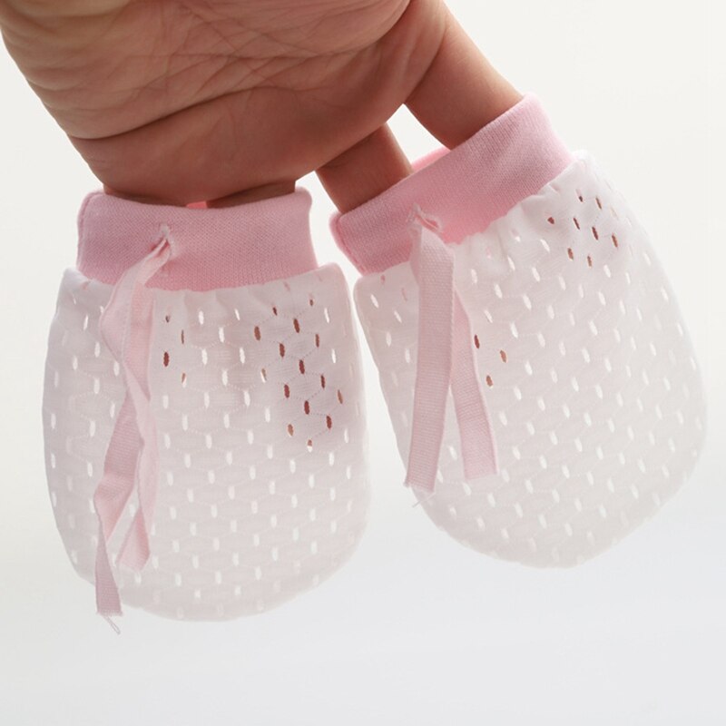 Newborn Anti Scratching Mittens Summer Breathable Mesh Baby Gloves Kids Protection Face Cotton Anti-Scratch Gloves Mittens