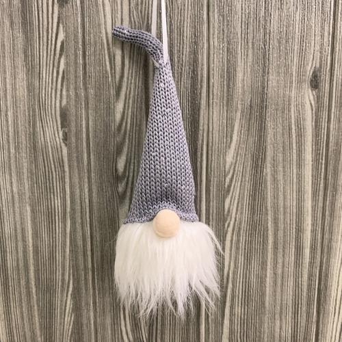 1Pc Christmas Santa Faceless Pop Gnome Hanger Xmas Kous Met Licht Opslag Tas Voor Thuis Vrolijk Kerstfeest Ornament: Grey