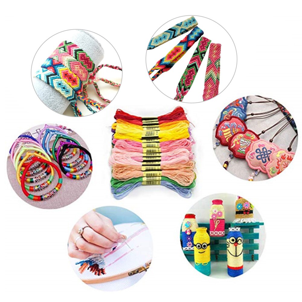 150/100pcs Random Color embroidery DIY Silk Line Branch Threads Similar Thread Floss Skein Cross Stitch Thread